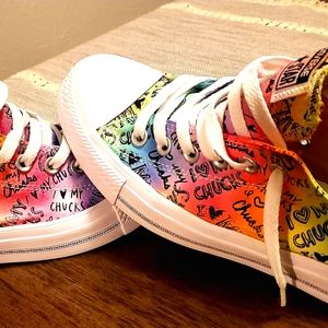 Tie Dye Rainbow Style Converse Size 8. Like new.